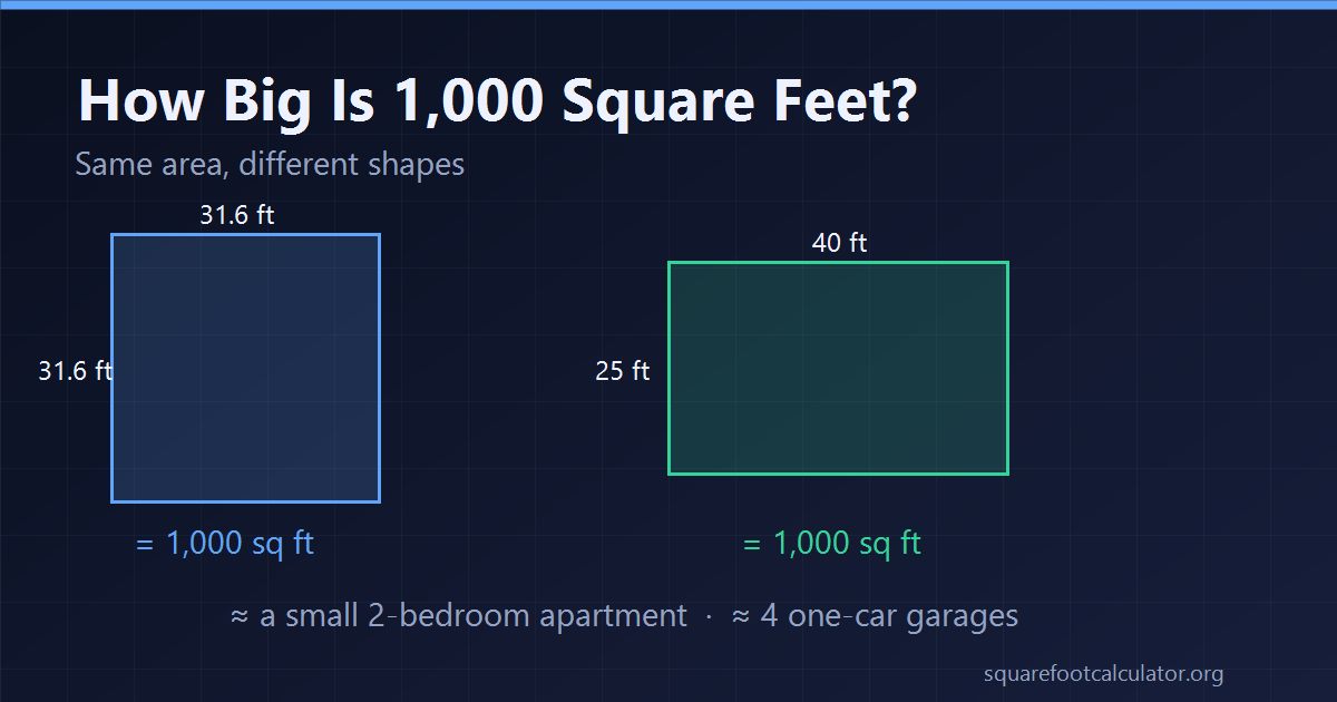 How Big Is 1,000 Square Feet? Size Guide With Real Examples